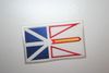 NEWFOUNDLAND LARGE PROVINCIAL FLAG IRON ON EMBROIDERED PATCH CREST BADGE .. NEW