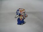 NEWFOUNDLAND LITTLE BOY PROVINCIAL FLAG IRON ON EMBROIDERED PATCH CREST BADGE ... CANADIAN PROVINCE .. NEW