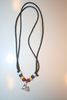 NEWFOUNDLAND PROVINCE SHAPED FLAG METAL NECKLACE CHOKER .. CANADIAN .. NEW