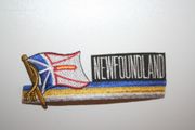 NEWFOUNDLAND PROVINCIAL FLAG WORD SIDEKICK IRON ON PATCH CREST BADGE .. NEW