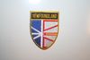 NEWFOUNLAND SMALL PROVINCIAL FLAG OVAL IRON ON SHIELD PATCH CREST BADGE .. NEW