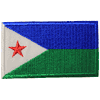 DJIBOUTI COUNTRY FLAG SMALL IRON-ON EMBROIDERED PATCH CREST BADGE