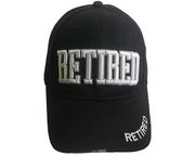 RETIRED Black EMBOSSED HAT CAP...Size : ONE SIZE FITS ALL