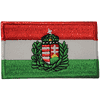 WAR Flag Of HUNGARY 1939 - 1945  SMALL IRON-ON EMBROIDERED PATCH CREST BADGE