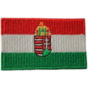 HUNGARY 1915 - 1946 COUNTRY FLAG SMALL IRON-ON EMBROIDERED PATCH CREST BADGE 