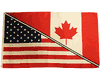 CANADA / USA 3' X 5' FEET LARGE FLAG BANNER.