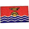 KIRIBATI COUNTRY FLAG SMALL IRON-ON EMBROIDERED PATCH CREST BADGE