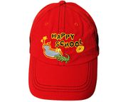 HAPPY SCHOOL CROC & POND Cotton RED HAT CAP .. For : Ages: 4 - 8 Yrs