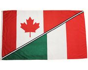  CANADA / ITALY 3' X 5' FEET LARGE FLAG BANNER.