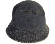 STONE - WASHED Cotton Denim DARK BLUE BUCKET HAT ...Size : S/M