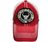 TAKE THE BULL BY HORNS Original Vintage RED HAT CAP...Size : ONE SIZE