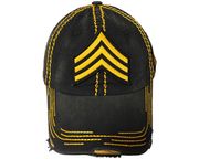  USA Military SERGEANT'   Yellow CHEVRON HAT CAP...Size : ONE SIZE FITS ALL