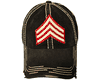 USA Military SERGEANT' White-Red CHEVRON HAT CAP...Size : ONE SIZE FITS ALL