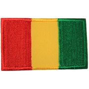 GUINEA COUNTRY FLAG SMALL IRON-ON EMBROIDERED PATCH CREST BADGE 