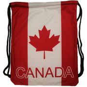 CANADA Country Flag Drawstring Knapsack BAG 14" x 18" Inch.