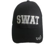SWAT Black EMBOSSED HAT CAP...Size : ONE SIZE FITS ALL