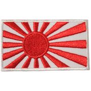 JAPAN Old COUNTRY FLAG SMALL IRON-ON EMBROIDERED PATCH CREST BADGE