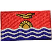 KIRIBATI COUNTRY FLAG SMALL IRON-ON EMBROIDERED PATCH CREST BADGE
