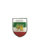 IRAN PERSIAN LION SHIELD SHAPE METAL LAPEL PIN SIZE 7/8 INCHES TALL X 3/4 INCHES WIDE