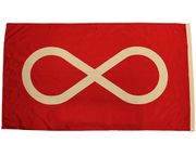  METIS  First Nations ,  Red  3' X 5' FEET LARGE FLAG BANNER