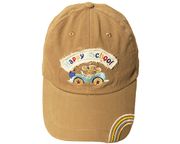 HAPPY SCHOOL DRIVING MONKEY Cotton KHAKI HAT CAP .. For : Ages: 4 - 8 Yrs