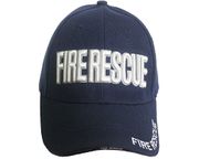 FIRERESCUE Navy EMBOSSED HAT CAP...Size : ONE SIZE FITS ALL