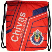 CHIVAS ( Mexico ) Soccer Team Logo Drawstring Knapsack BAG 14" x 18" Inch