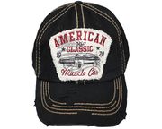 AMERICAN CLASSIC  USA 1970 MUSCLE CAR Original Vintage BLACK HAT CAP.
