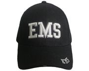 EMS Black EMBOSSED HAT CAP...Size : ONE SIZE FITS ALL