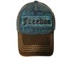 BREAK THE RULE   FREEDOM   LIVE YOUR LIFE Original Vintage BLUE - BROWN HAT CAP...Size : ONE SIZE