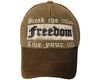 BREAK THE RULE FREEDOM LIVE YOUR LIFE Original Vintage DARKBROWN - BROWN HAT CAP...Size : ONE SIZE