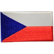 CZECH REPUBLIC COUNTRY FLAG SMALL IRON-ON EMBROIDERED PATCH CREST BADGE 