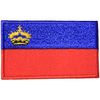  LIECHTENSTEIN  COUNTRY FLAG SMALL IRON-ON EMBROIDERED PATCH CREST BADGE