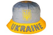 UKRAINE BLUE  YELLOW WITH TRIDENT BUCKET HAT 