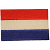 NETHERLANDS COUNTRY FLAG SMALL IRON-ON EMBROIDERED PATCH CREST BADGE