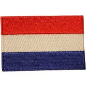 NETHERLANDS COUNTRY FLAG SMALL IRON-ON EMBROIDERED PATCH CREST BADGE