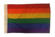LGBTQ GAY & LESBIAN PRIDE 12"' x 18" Inch CAR FLAG BANNER Without Pole