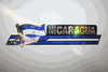 NICARAGUA COUNTRY FLAG LONG METALIC CAR AUTOMOBILE BUMPER STICKER DECAL EMBLEM .. NEW