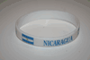 NICARAGUA COUNTRY FLAG WHITE SILICONE BRACELET WRISTBAND ... NEW