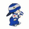 NICARAGUA LITTLE BOY COUNTRY FLAG IRON ON EMBROIDERED PATCH CREST BADGE .. NEW