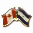 NICARAUGA / CANADA COUNTRY FLAG SMALL METAL FRIENDSHIP LAPEL PIN BADGE .. NEW