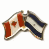 NICARAUGA / CANADA COUNTRY FLAG SMALL METAL FRIENDSHIP LAPEL PIN BADGE .. NEW