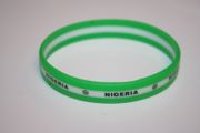NIGERIA 2 LAYERED BRACELET WRISTBAND .. FIFA WORLD CUP SOCCER FOOTBALL .. KIDS & ADULTS SIZES .. NEW