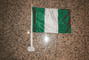 NIGERIA COUNTRY  AUTOMOBILE CAR FLAG WITH STICK .. NEW