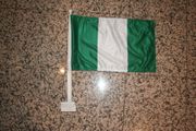 NIGERIA COUNTRY  AUTOMOBILE CAR FLAG WITH STICK .. NEW