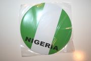 NIGERIA COUNTRY FLAG FIFA WORLD CUP SOCCER FOOTBALL ROUND CAR MAGNET .. NEW