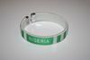 NIGERIA COUNTRY FLAG WHITE FLEXIBLE BRACELET .. NEW