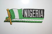 NIGERIA COUNTRY FLAG WORD IRON ON PATCH CREST BADGE .. NEW