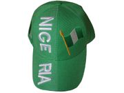 NIGERIA GREEN COUNTRY FLAG EMBOSSED HAT CAP .. NEW