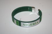 NIGERIA GREEN COUNTRY FLAG FLEXIBLE C BRACELET WRISTBAND .. NEW